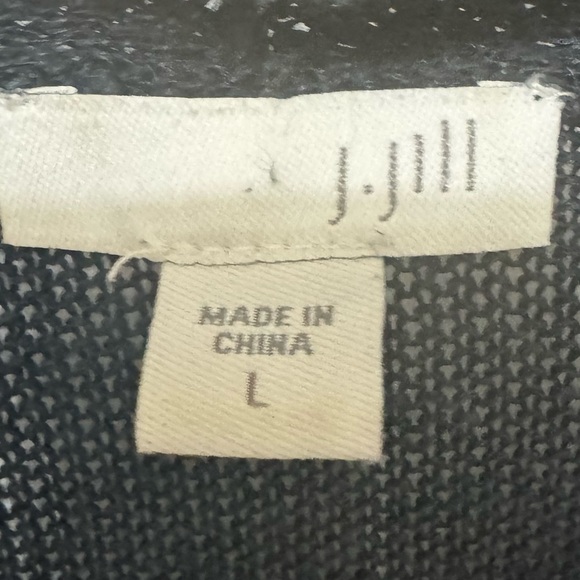 J.Jill Linen Blend Long Line Navy Blue Open Cardigan Size Large - Picture 3 of 4